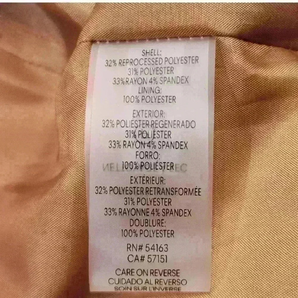 Calvin Klein Tan Waist Tie Blazer Jacket $139 - Picture 15 of 15